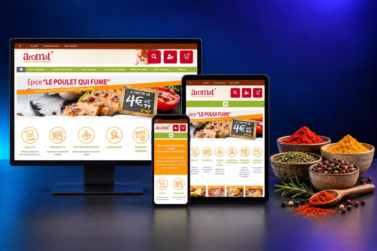 Le site de Aromat